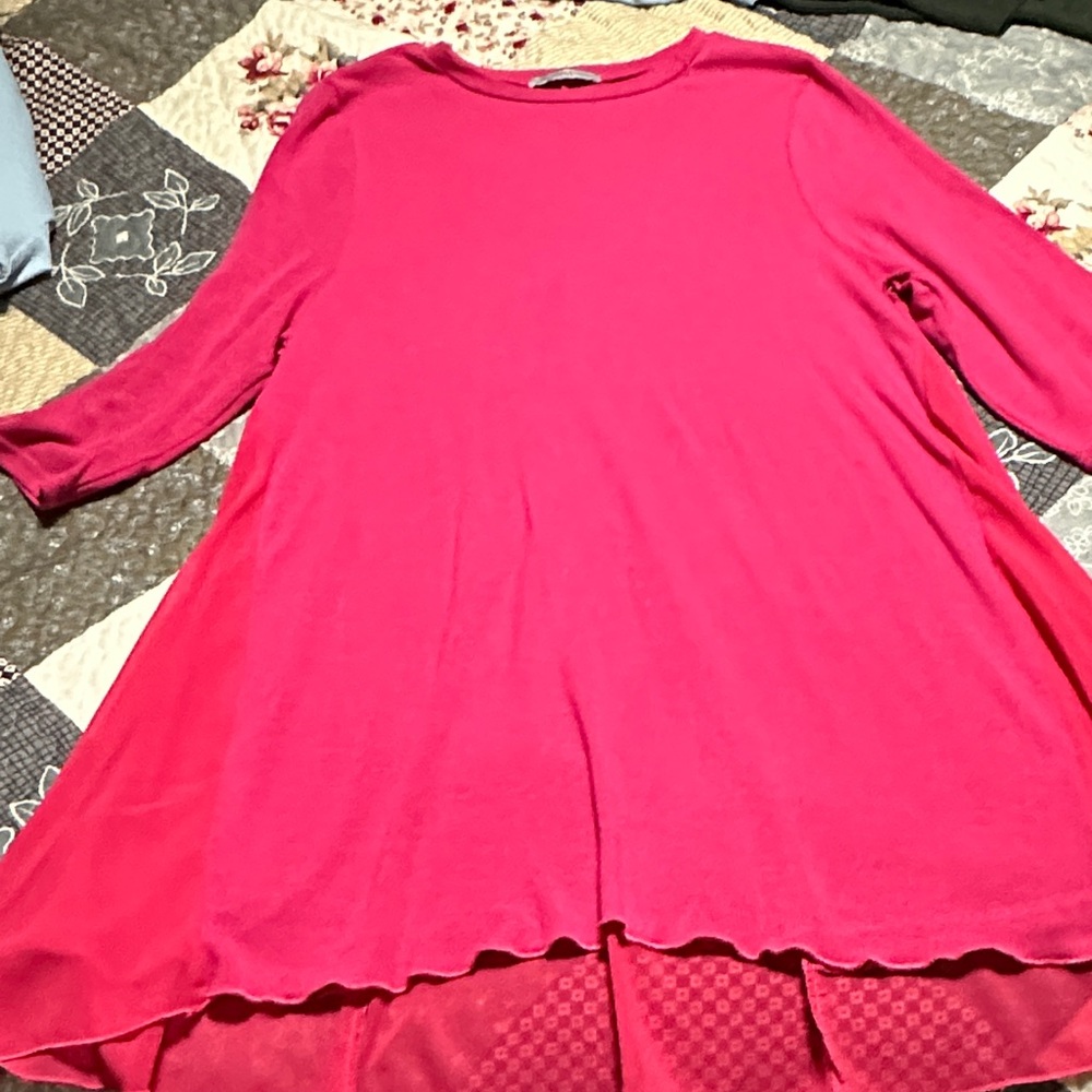 Elegant Pink High Low Dress